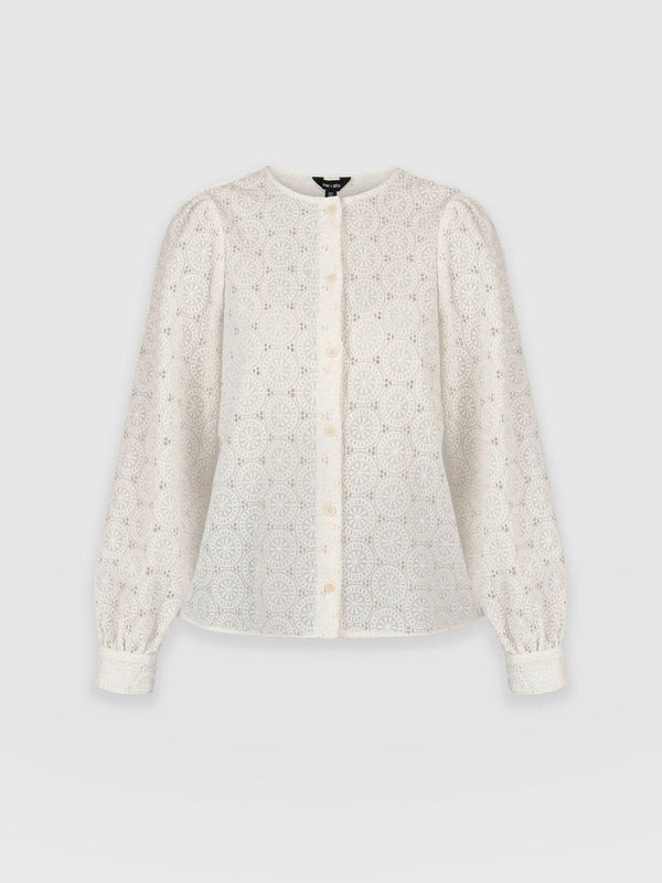 Tabitha Blouse - Cream Broderie