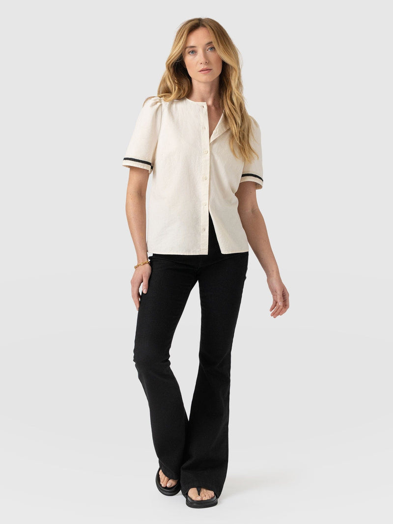 Tabitha Blouse - Cream - Women's Blouses | Saint + Sofia® UK
