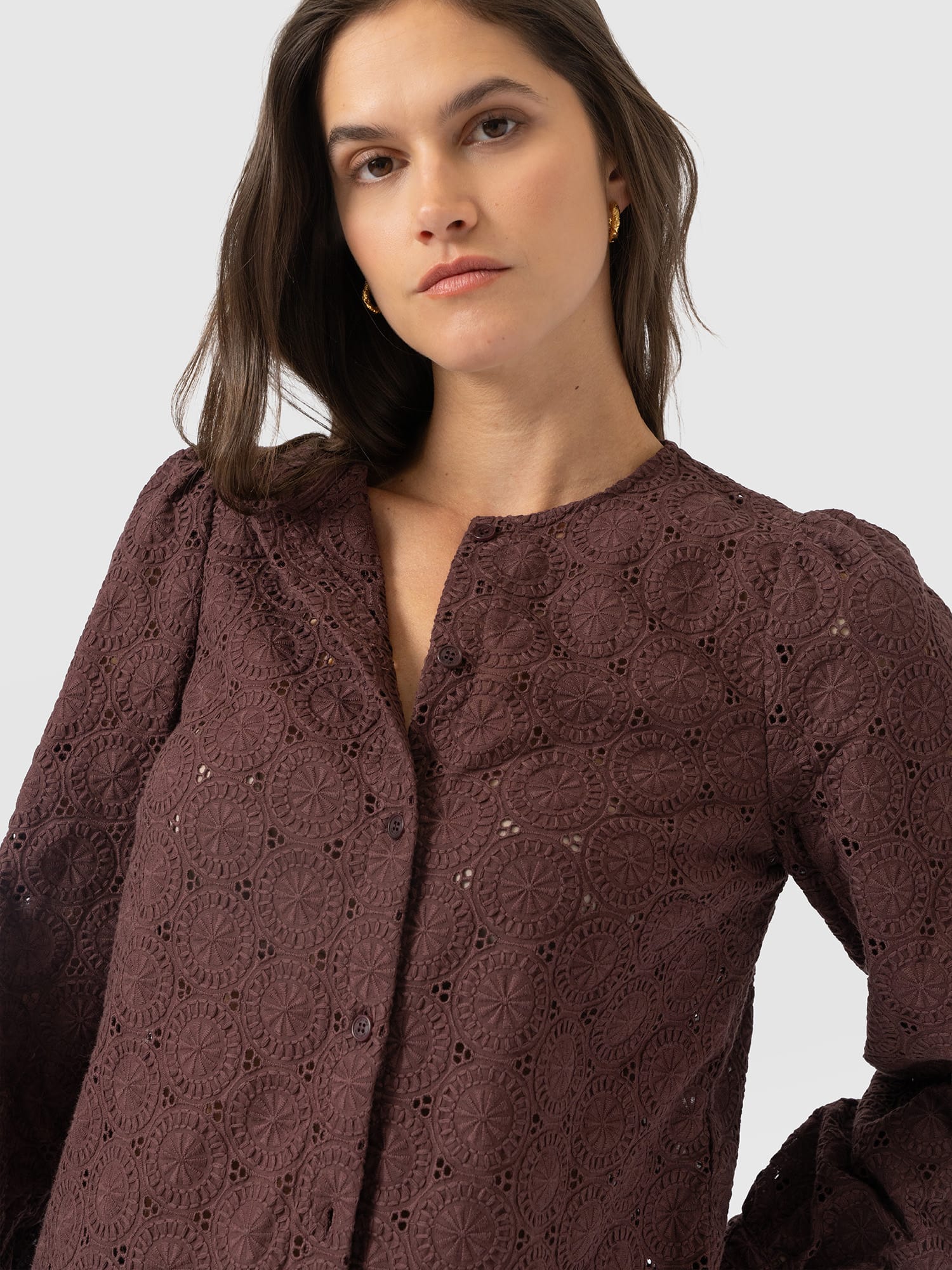 Tabitha Blouse - Maroon
