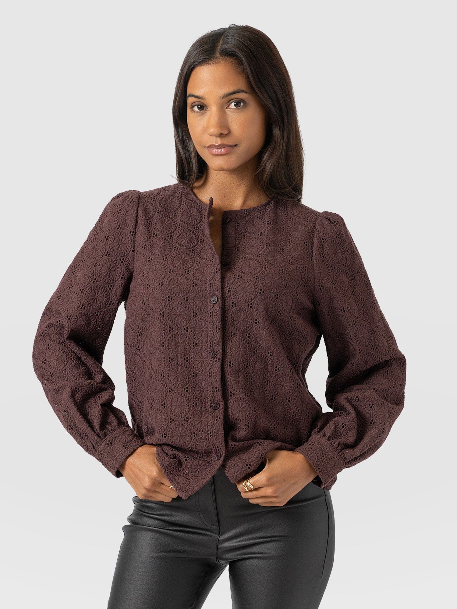 Tabitha Blouse - Maroon