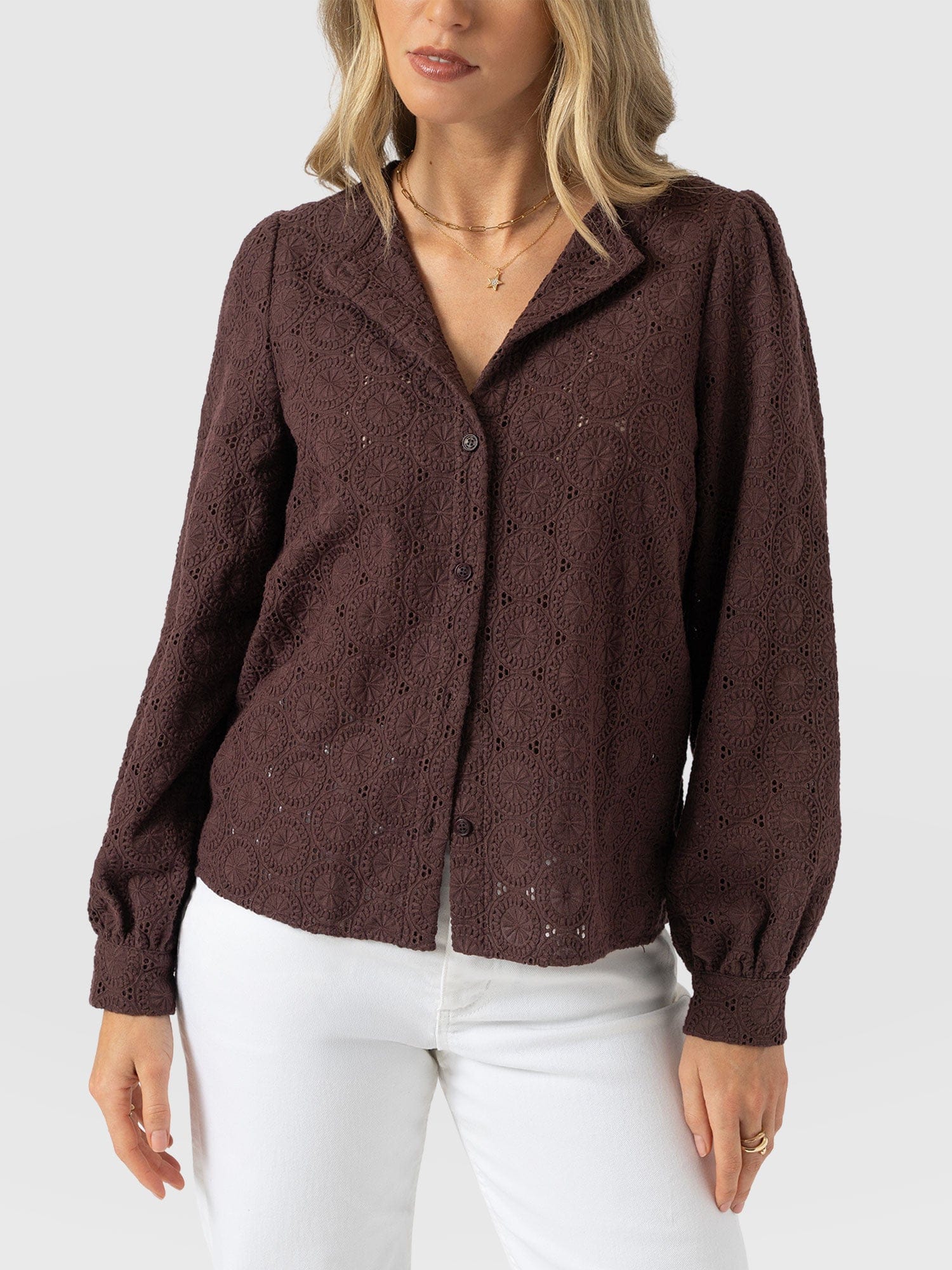 Tabitha Blouse - Maroon
