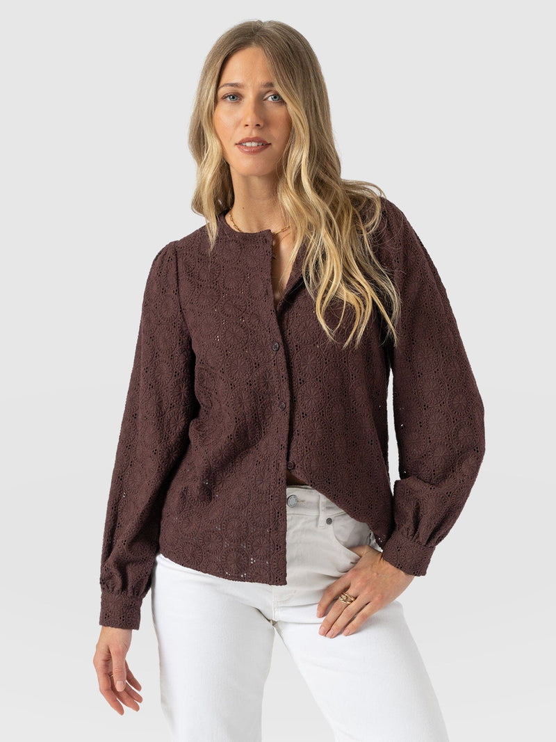 Tabitha Blouse - Maroon
