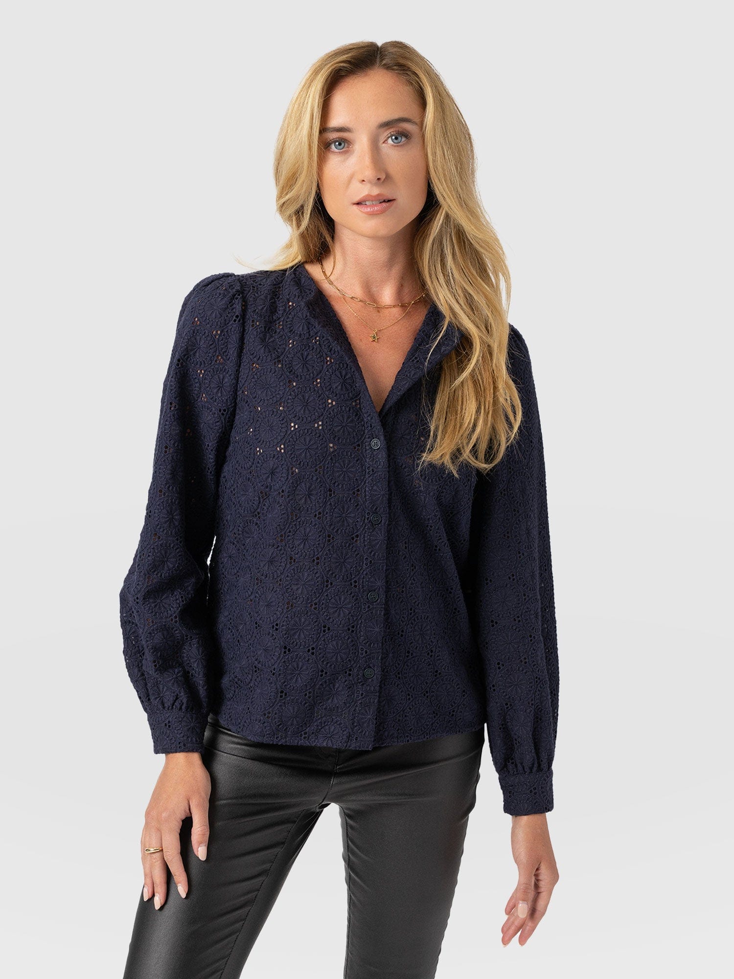 Tabitha Blouse - Navy