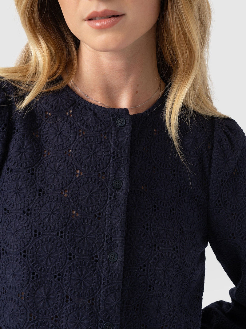 Tabitha Blouse - Navy - Women's Blouses | Saint + Sofia® UK