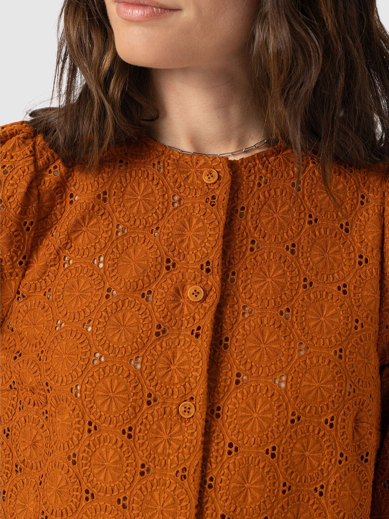 Tabitha Blouse Tan - Women's Blouses | Saint + Sofia® UK