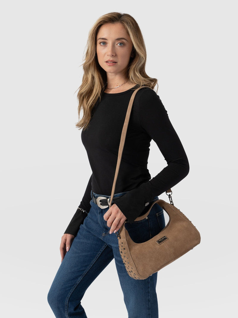 Taylor Hobo Handbag - Taupe