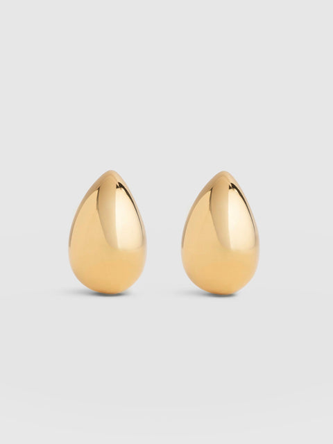 Teardrop Large Earrings - Gold - Women's Jewellerys | Saint and Sofia® UK