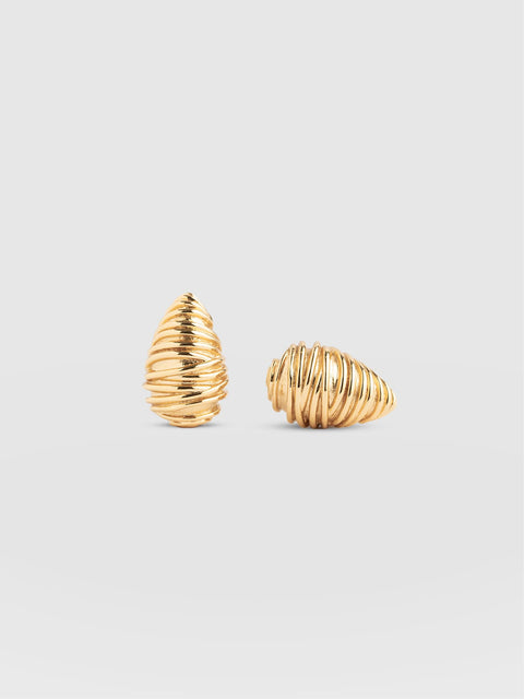 Teardrop Swirl Earrings - Gold - Women's Jewellerys | Saint and Sofia® UK