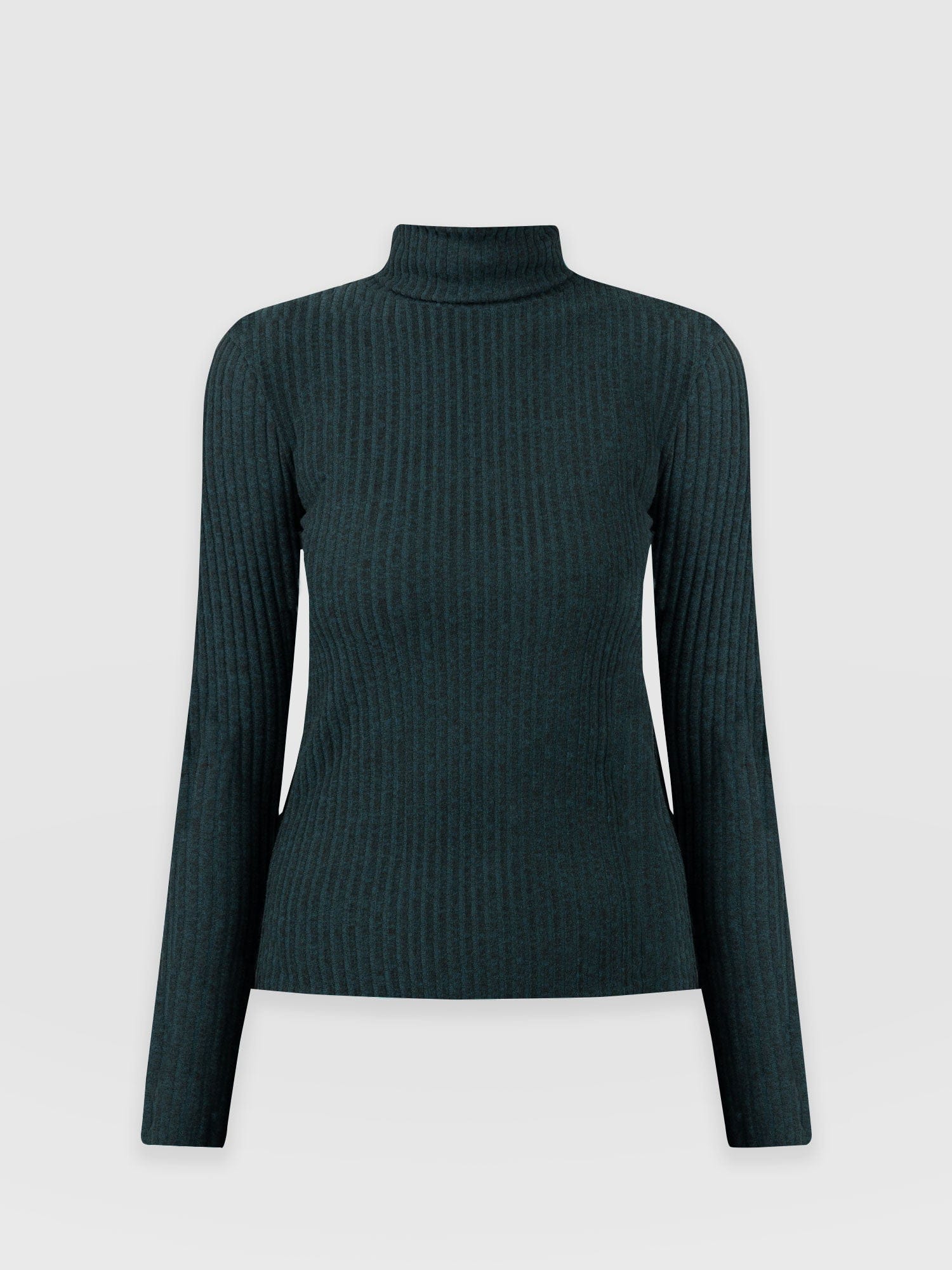 Tempest Roll Neck Green - Women's Tops | Saint + Sofia® UK
