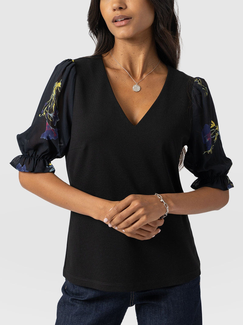 Tori Puff Sleeve Top - Blue Lily Gardens