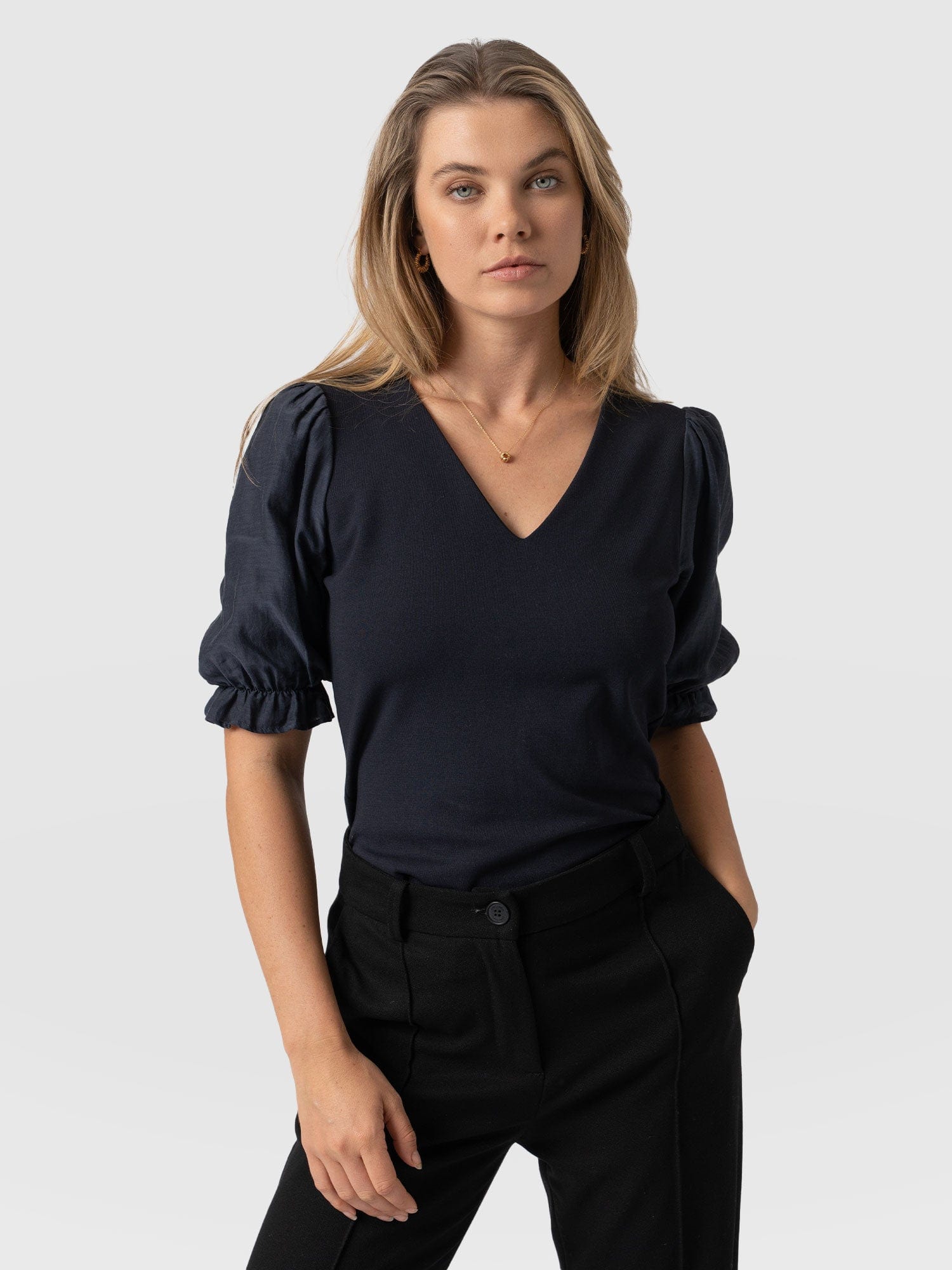 Puff sleeve top online long sleeve