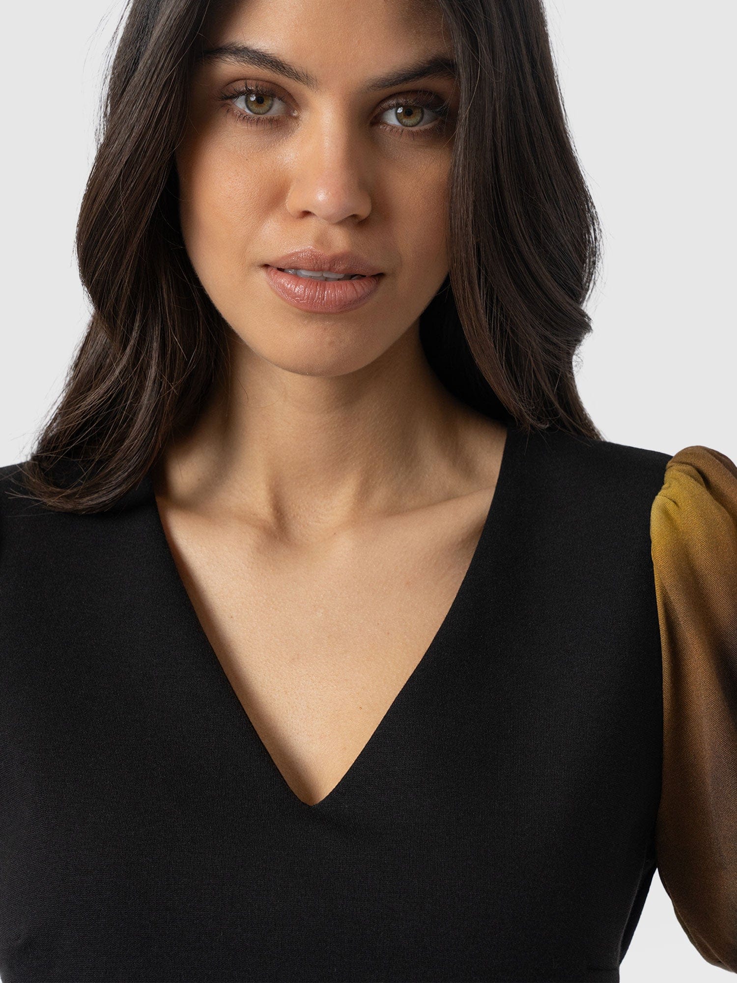 Tori Puff Sleeve Top - Yellow Gradient - Women's T-shirts | Saint + Sofia® UK
