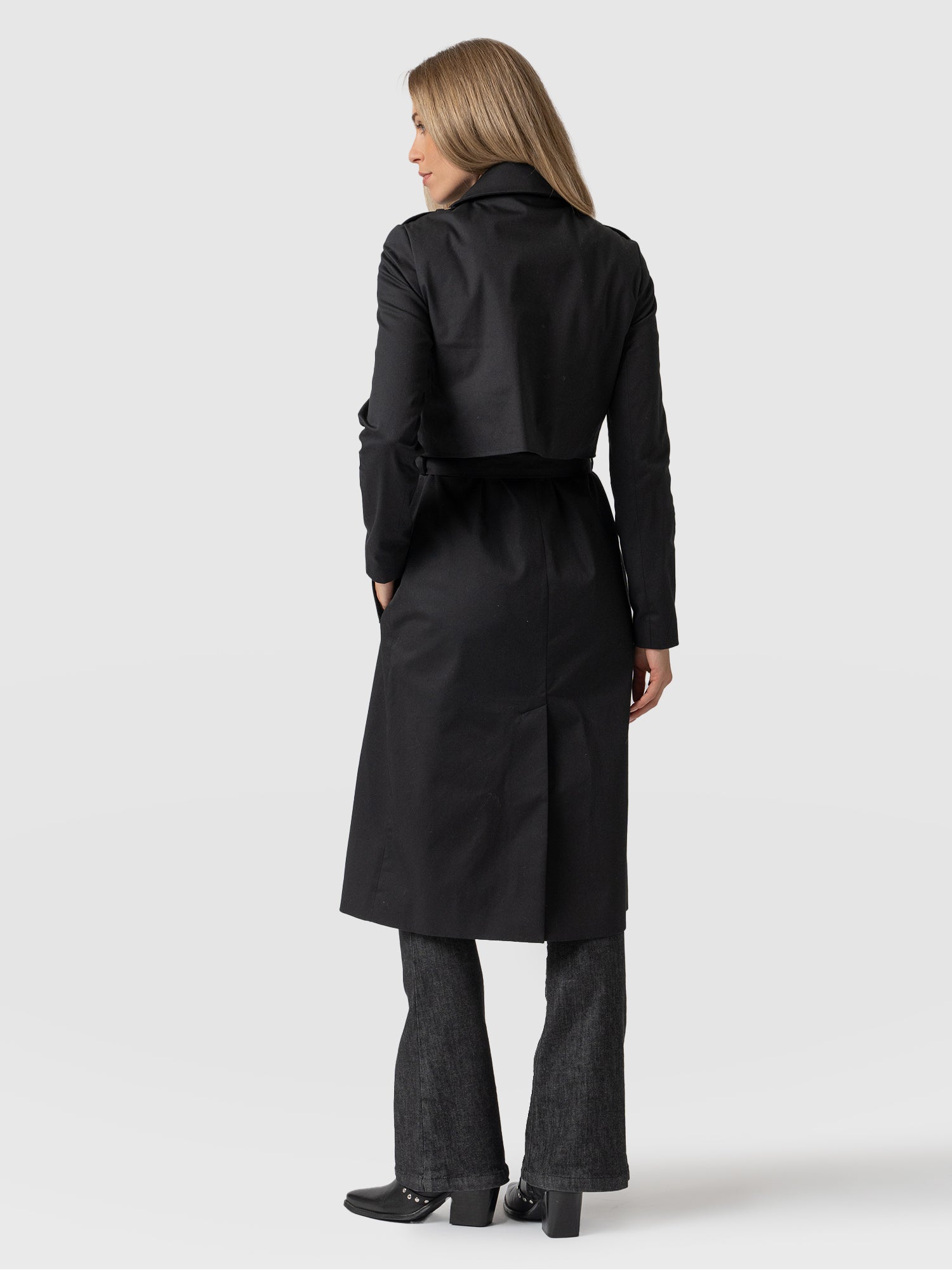 Classic black 2025 trench coat