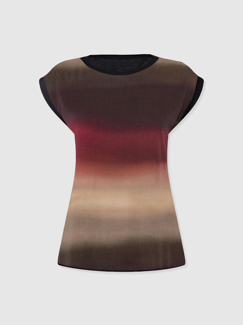 Turn Up Contrast Tee - Purple Gradient