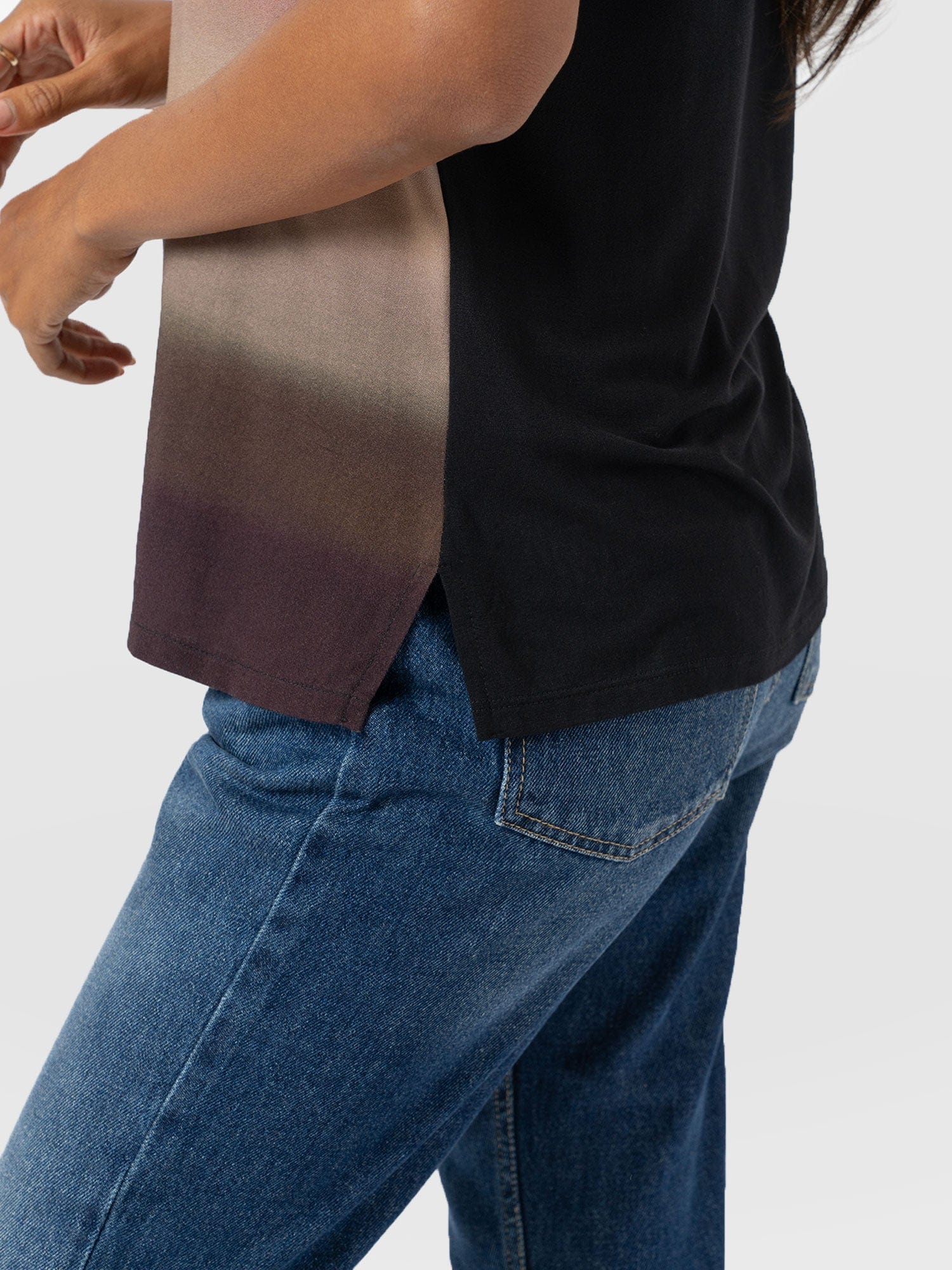 Turn Up Contrast Tee - Purple Gradient