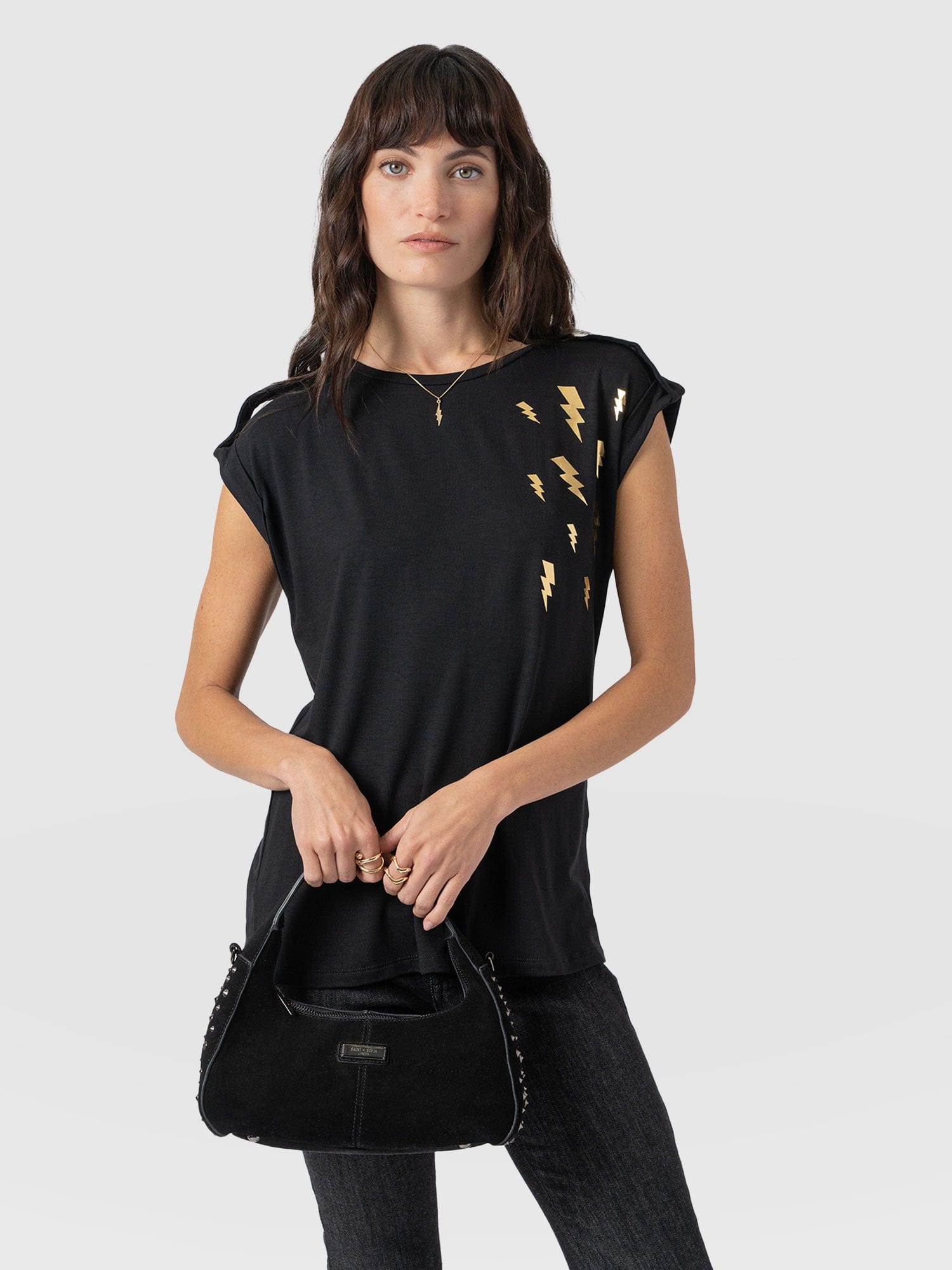 Turn Up Tee - Black Lightning