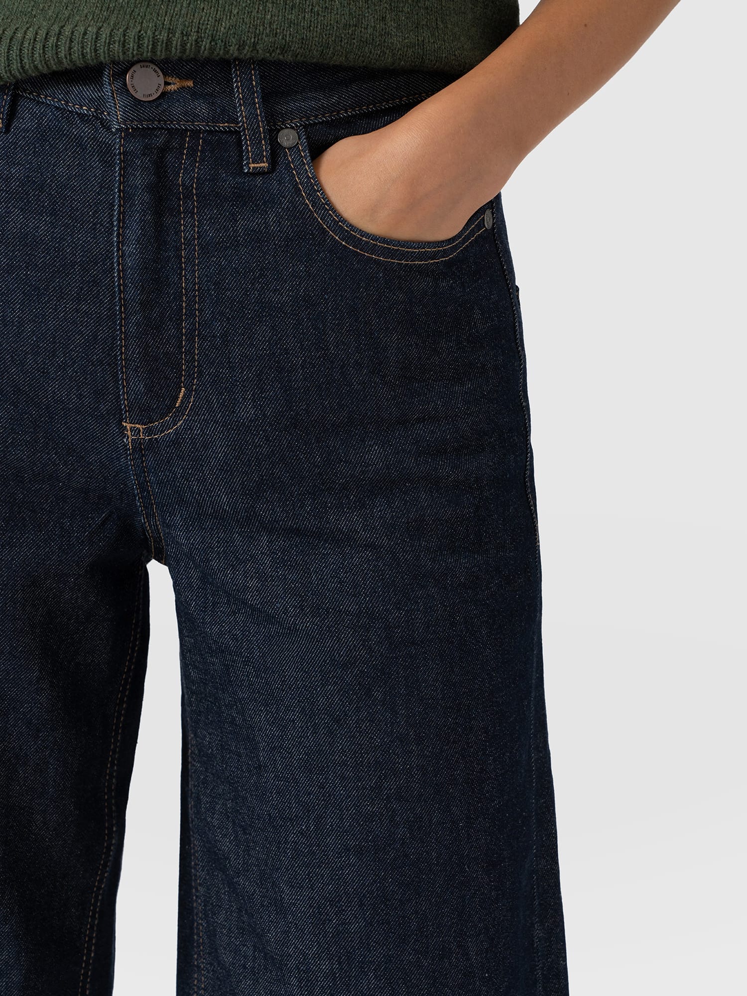 Ultra Wide Leg Jean - Indigo - Women's Jeans | Saint and Sofia® UK