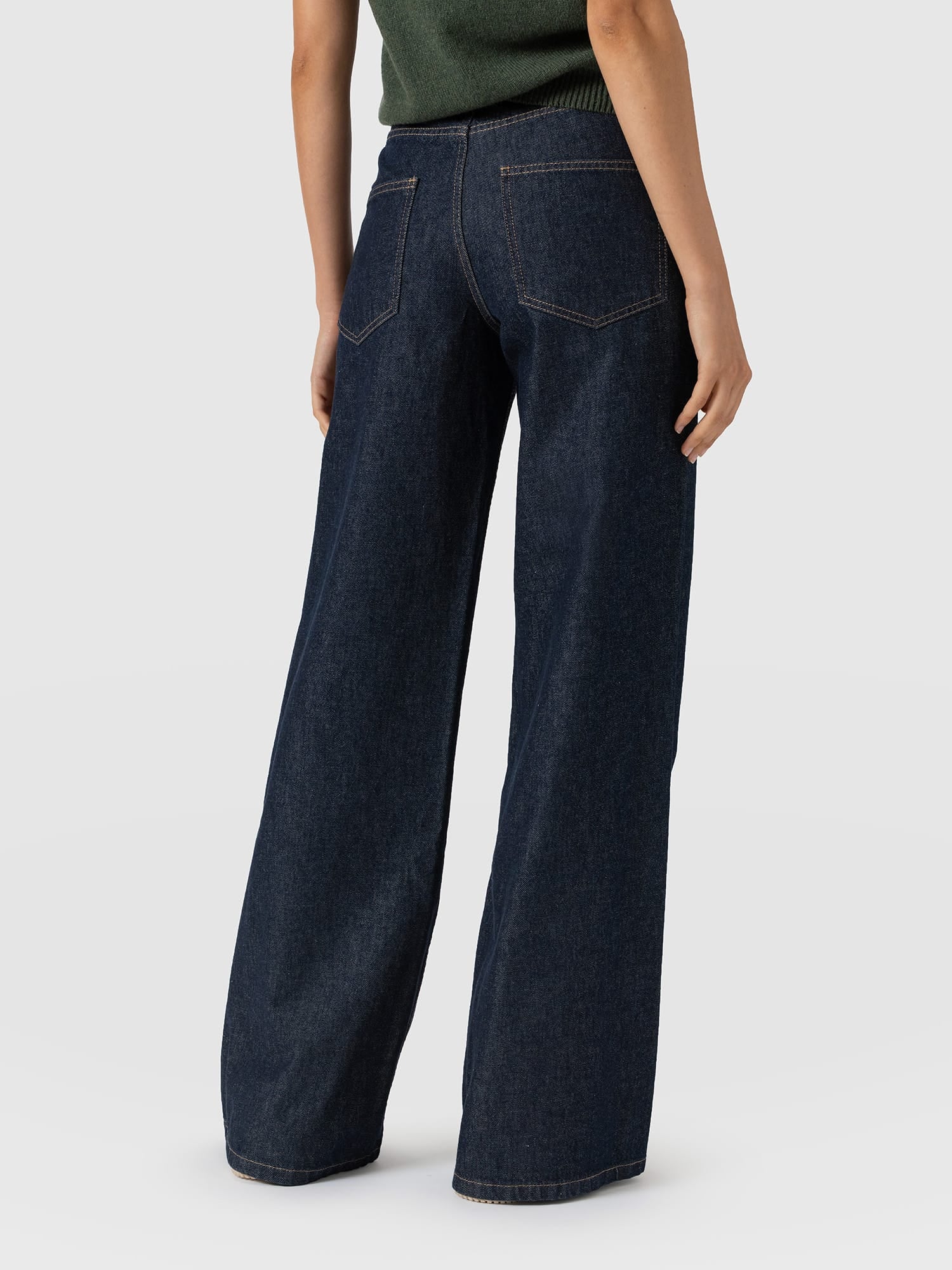 Ultra Wide Leg Jean - Indigo - Women's Jeans | Saint and Sofia® UK