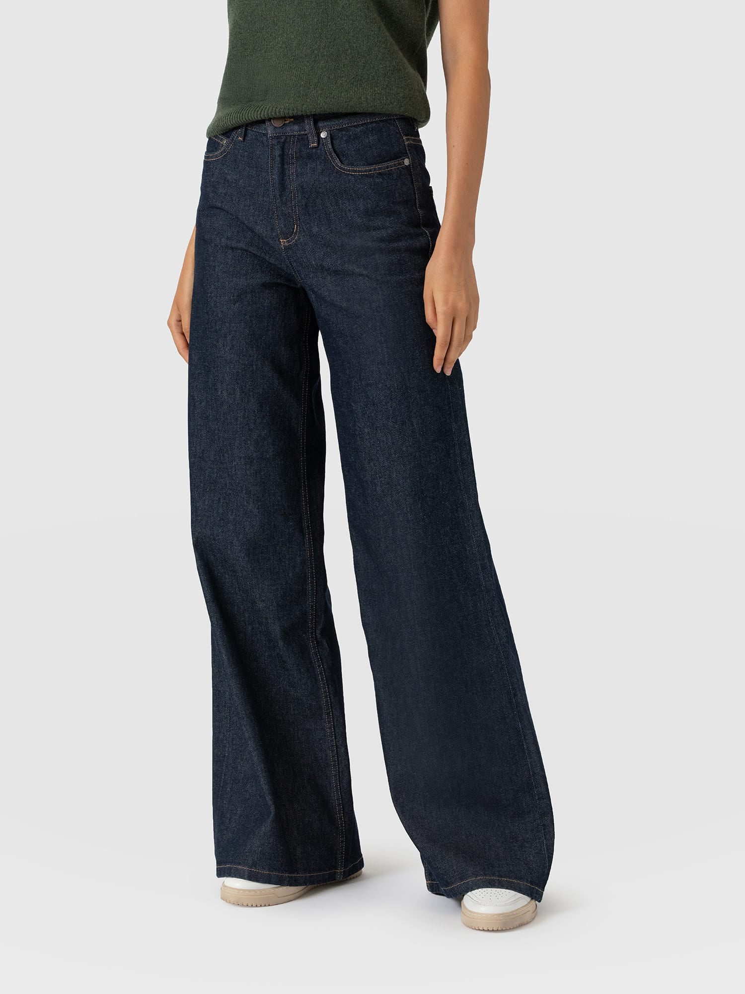 Ultra Wide Leg Jean - Indigo - Women's Jeans | Saint and Sofia® UK