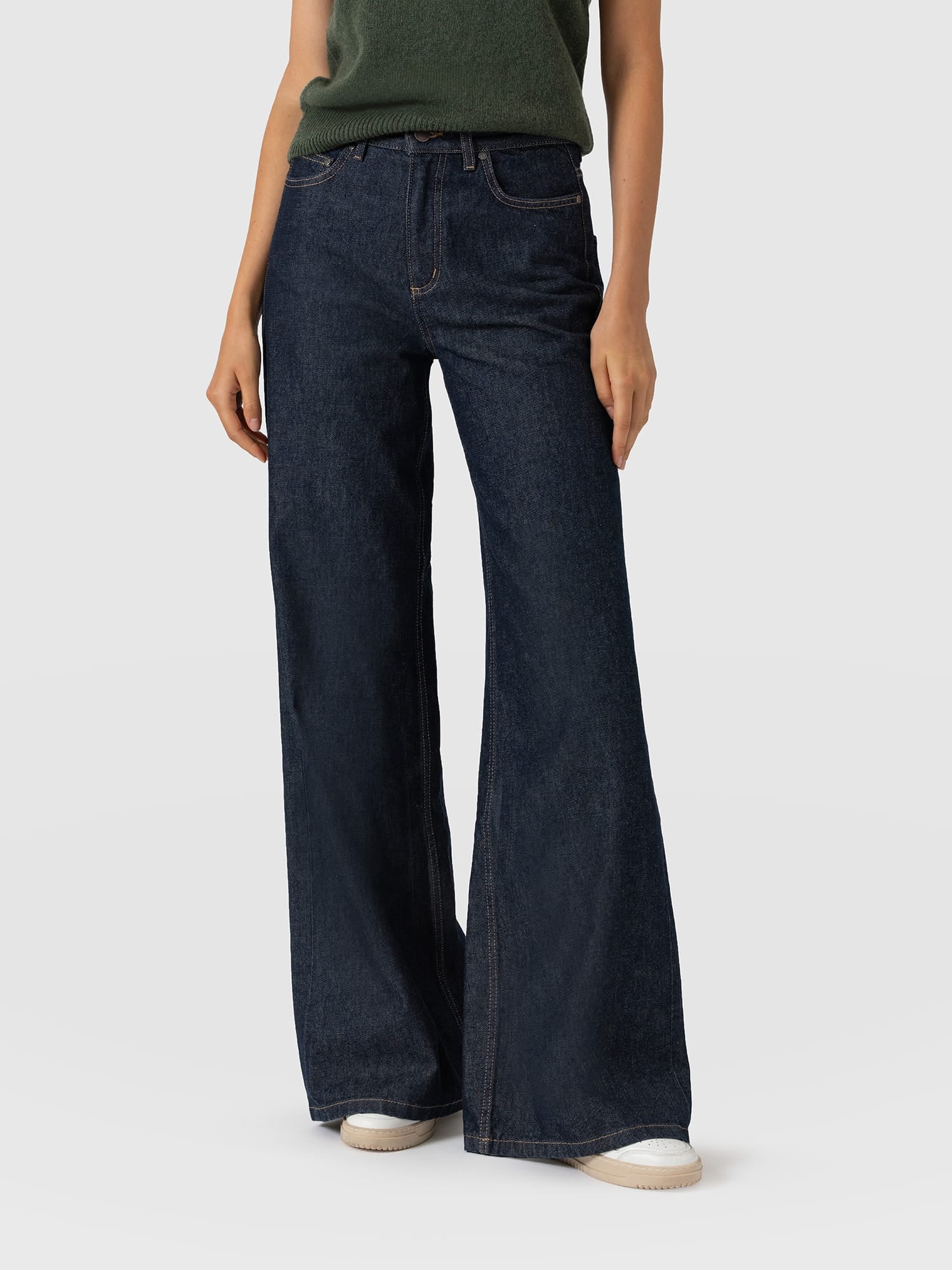 Ultra Wide Leg Jean - Indigo - Women's Jeans | Saint and Sofia® UK