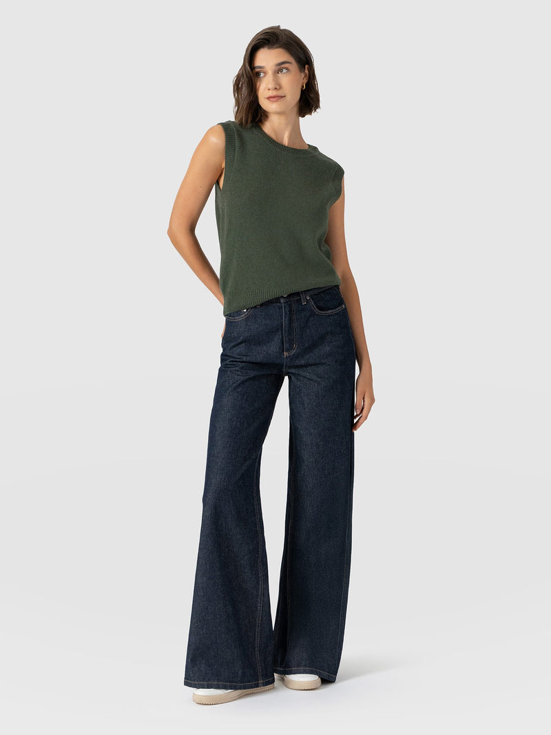 Ultra Wide Leg Jean - Indigo - Women's Jeans | Saint and Sofia® UK