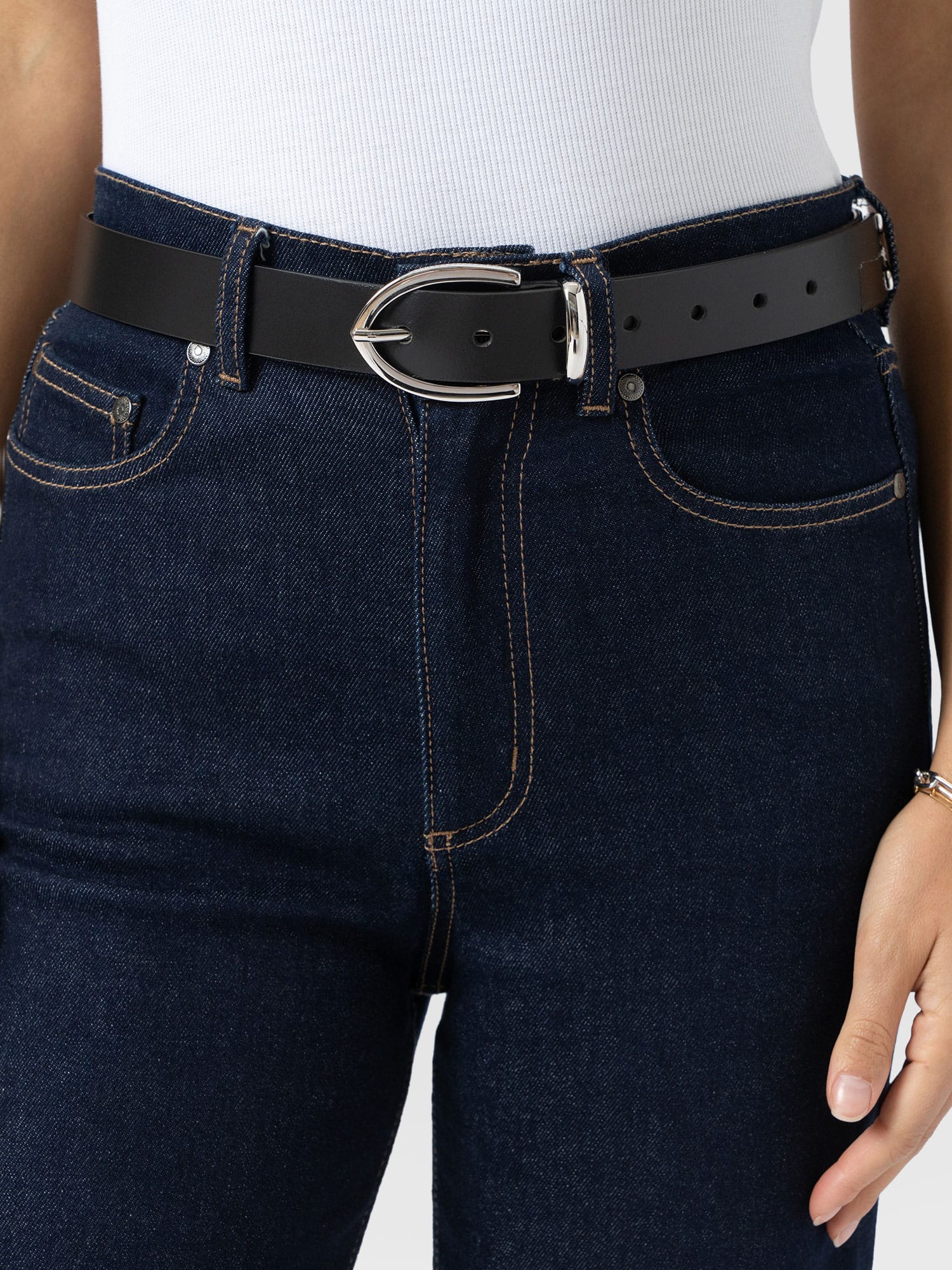 Victory Belt - Black/Silver - Women's Accessories | Saint and Sofia® UK