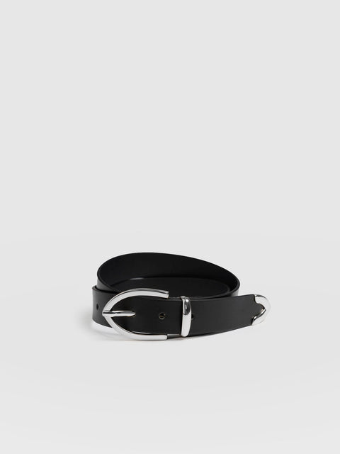 Victory Belt - Black/Silver - Women's Accessories | Saint and Sofia® UK