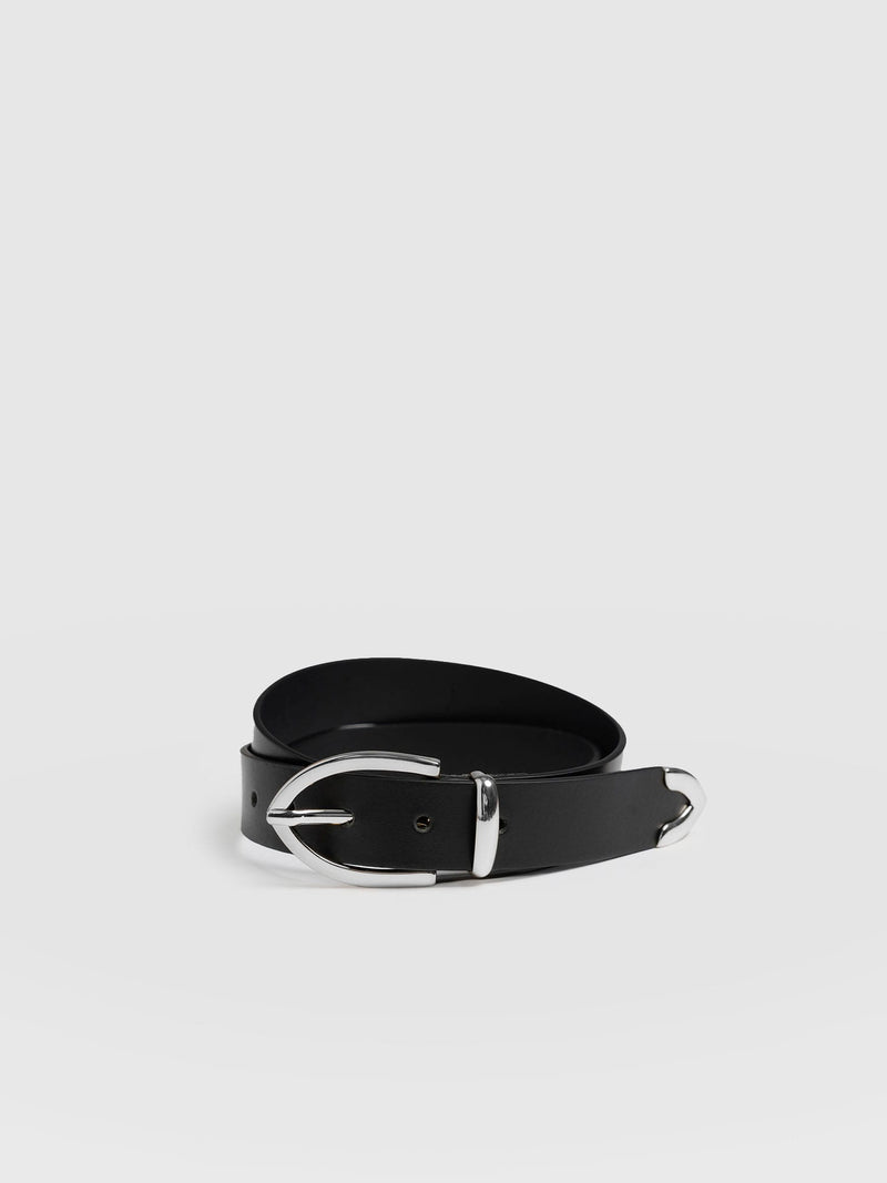 Victory Belt - Black/Silver - Women's Accessories | Saint + Sofia® UK