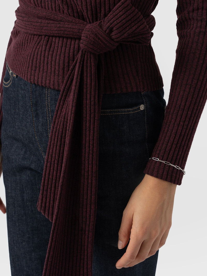 Victory Rib Top - Burgundy