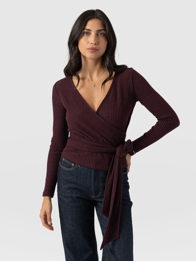 Victory Rib Top - Burgundy