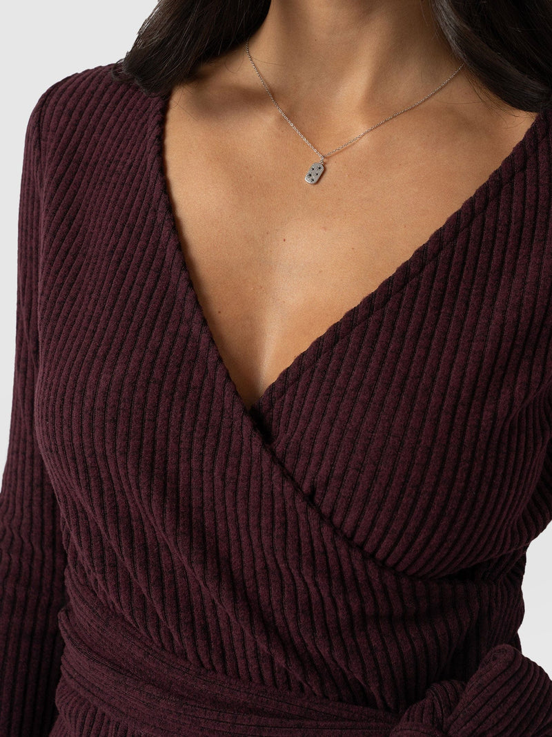 Victory Rib Top - Burgundy