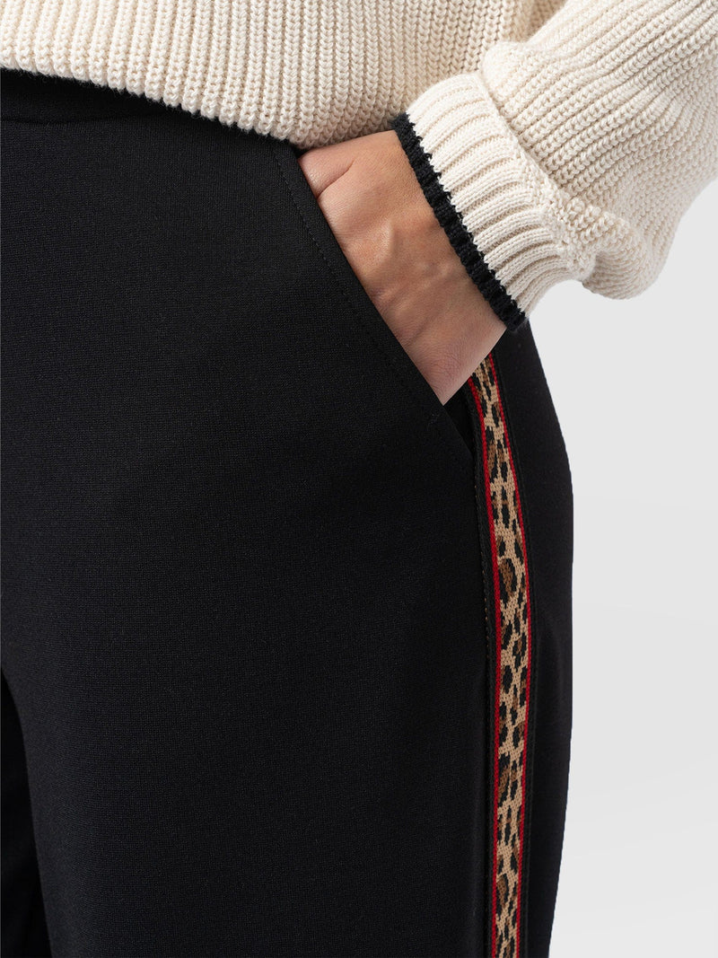 Victory Straight Leg Pant - Black - Leopard