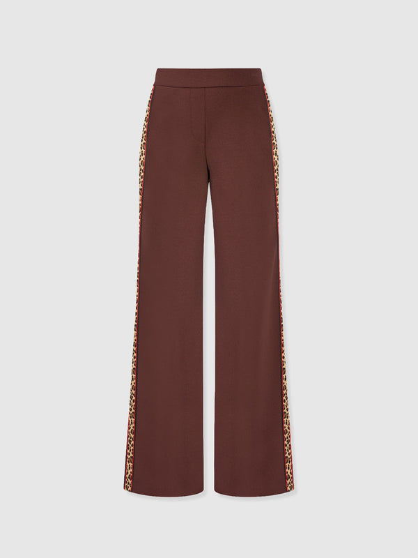 Victory Straight Leg Pant - Maroon - Leopard