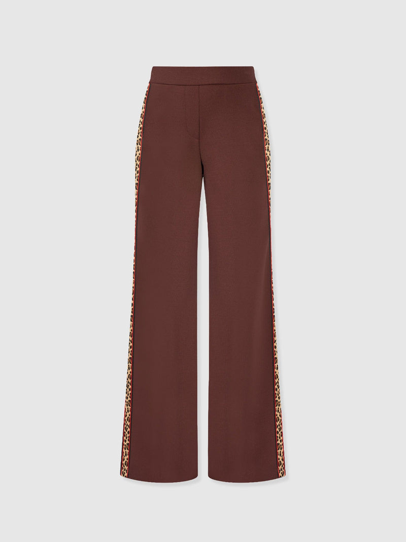 Victory Straight Leg Pant - Maroon - Leopard