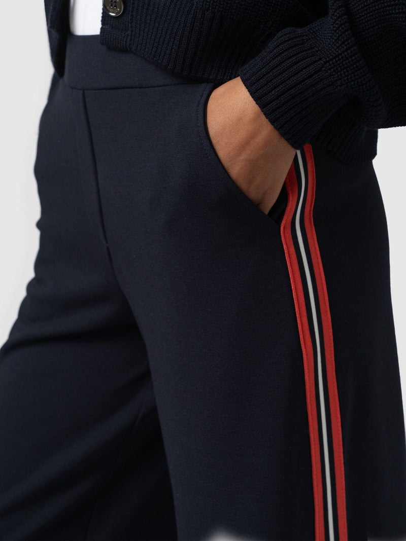 Victory Straight Leg Pant - Navy/Red Stripe