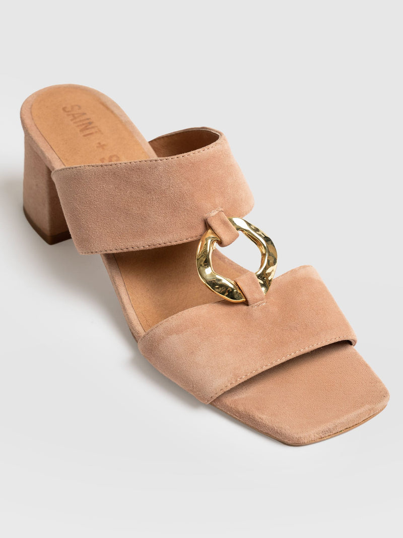 Vivienne Heeled Mules - Blush - Women's Shoes | Saint + Sofia® UK