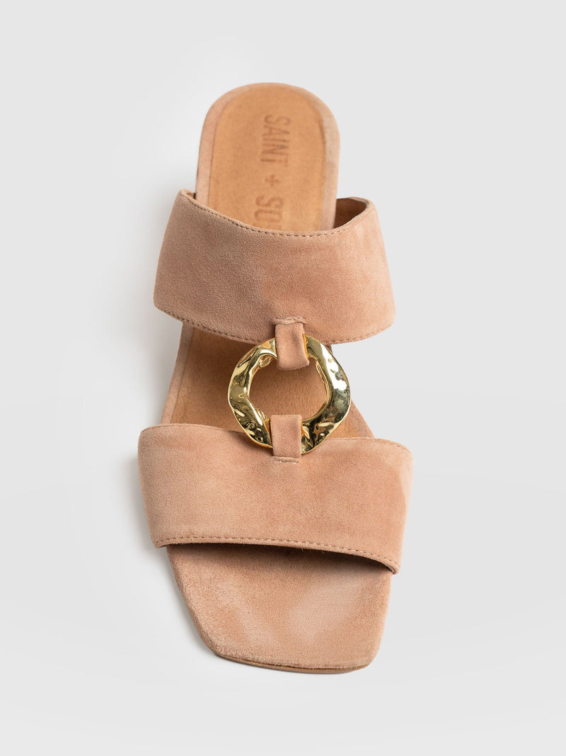 Vivienne Heeled Mules - Blush - Women's Shoes | Saint + Sofia® UK