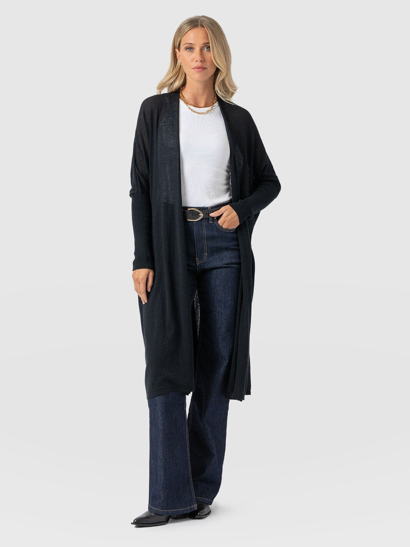 Waterfall Cardigan - Black