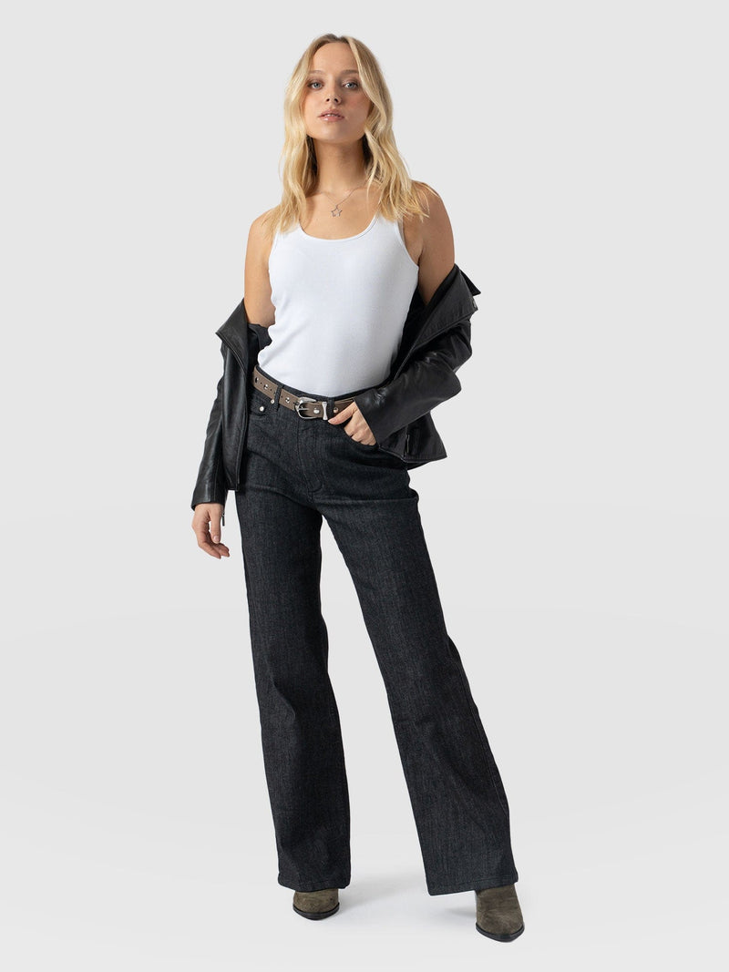 Wide Leg Jeans - Black