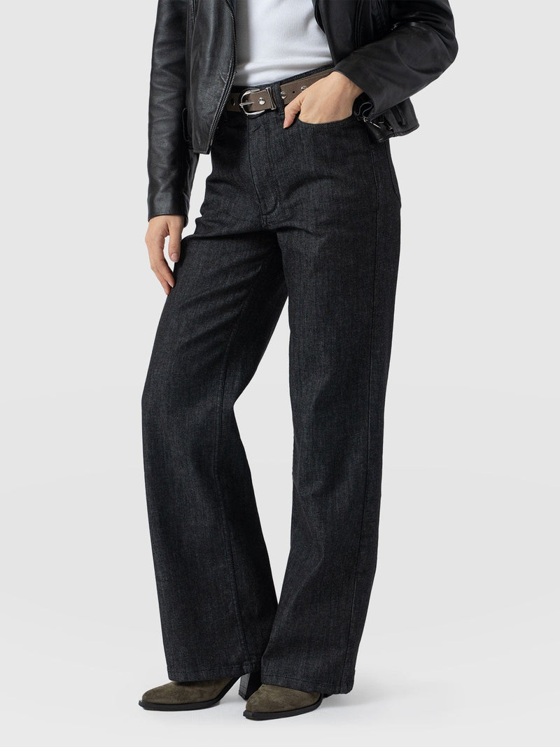 Wide Leg Jeans - Black