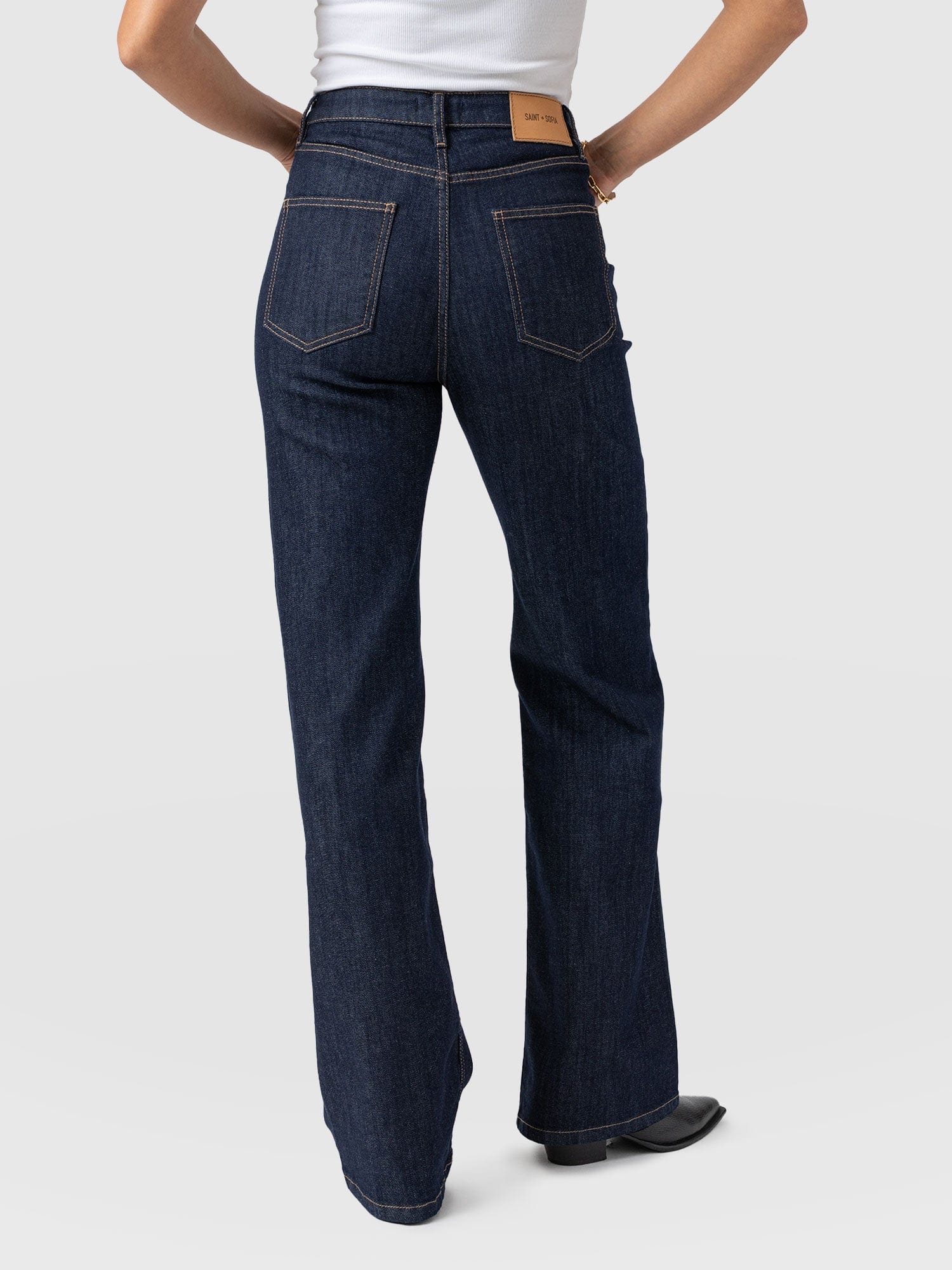 Wide Leg Jeans - Indigo Blue