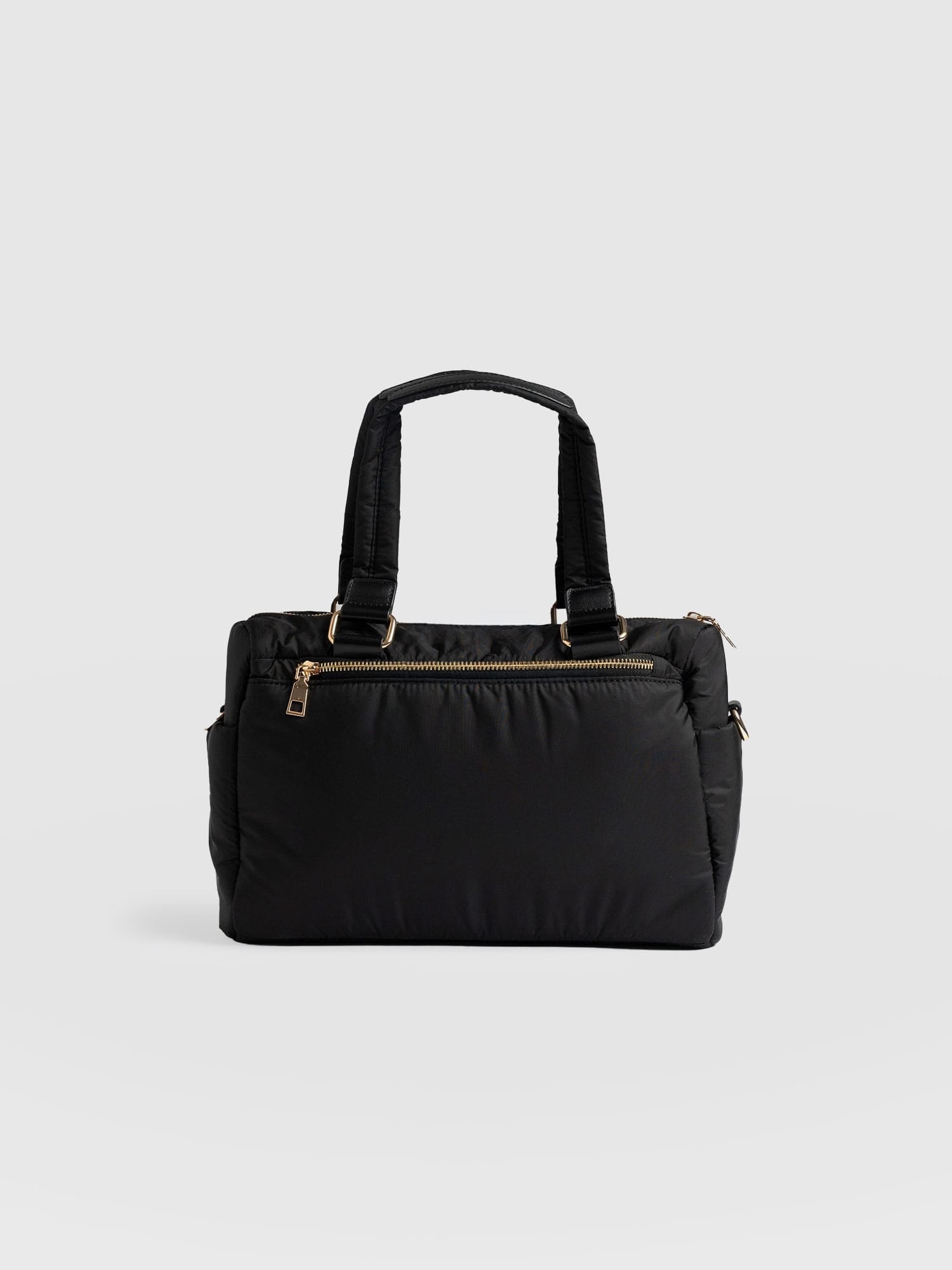 Woven Duffle Bag - Black/Grey
