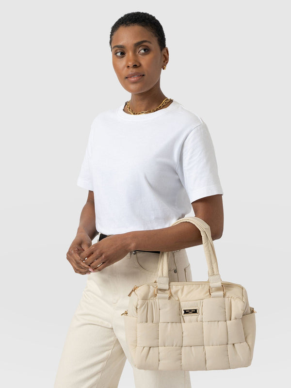 Woven Duffle Bag - Cream