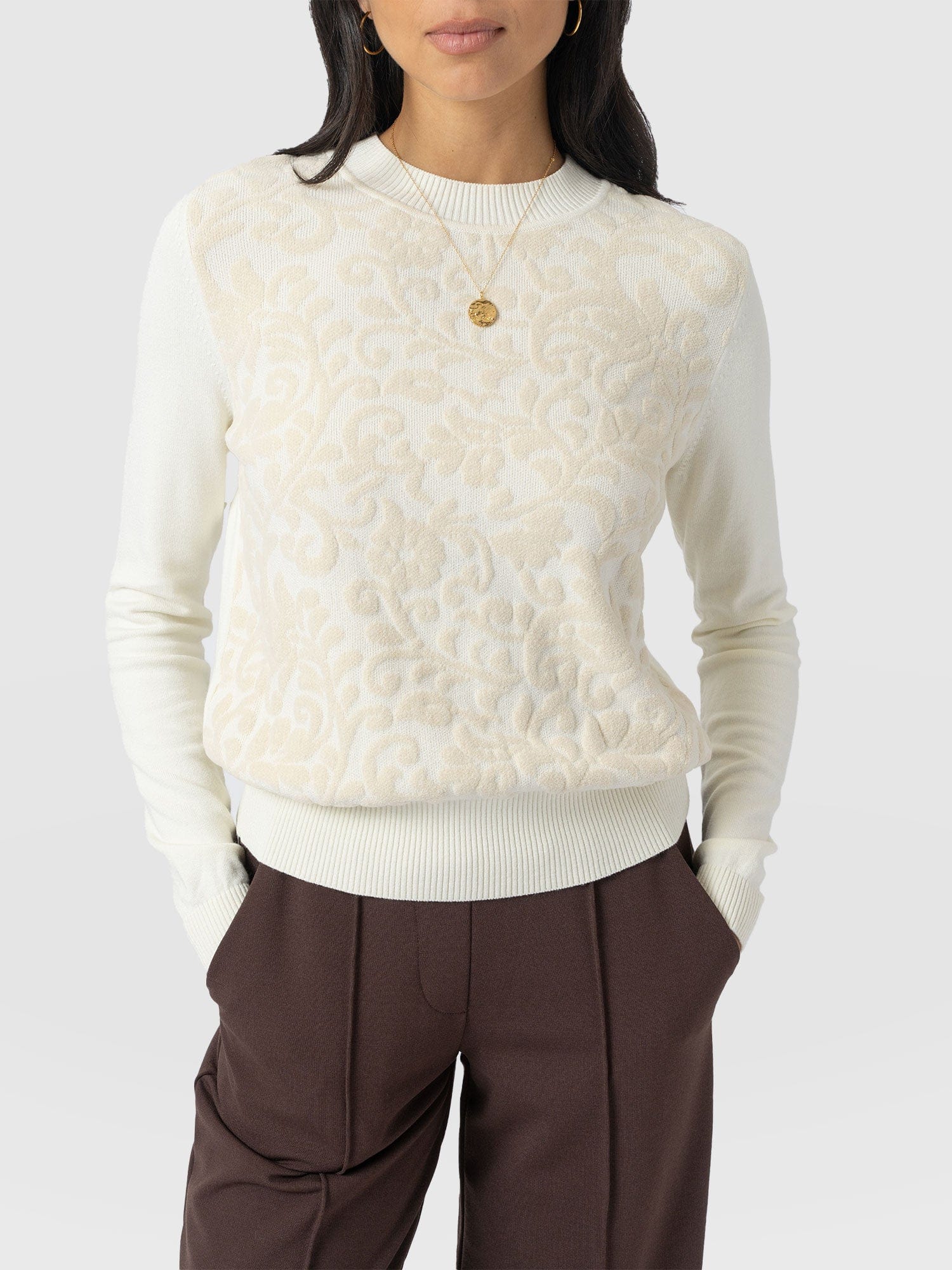 Wren Long Sleeve Knit - Cream