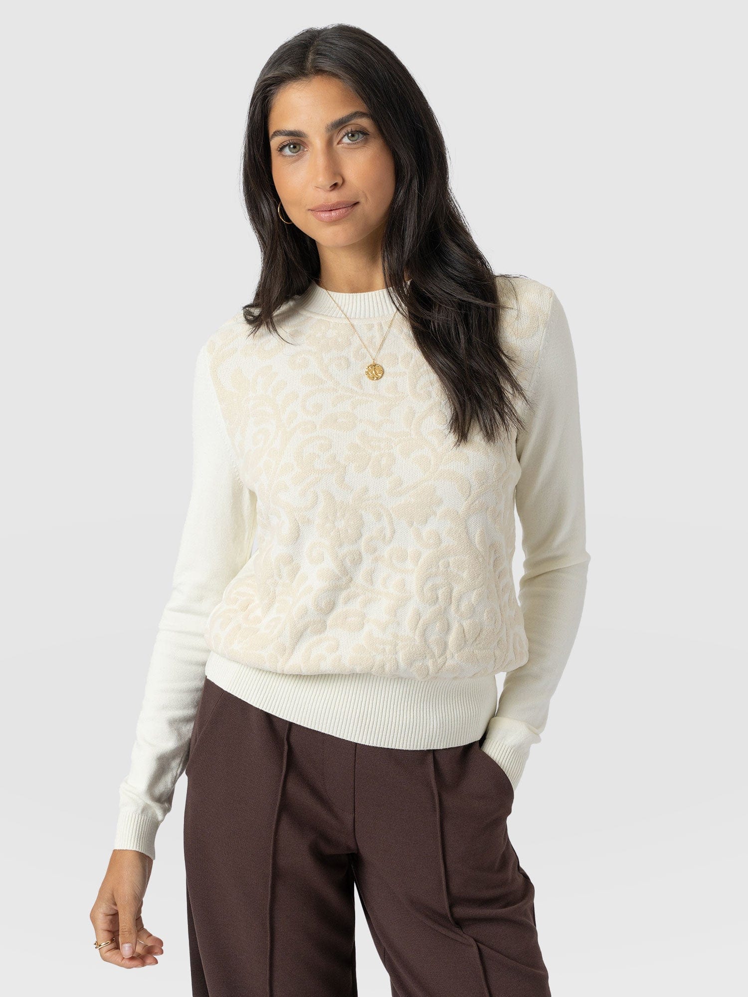 Wren Long Sleeve Knit - Cream