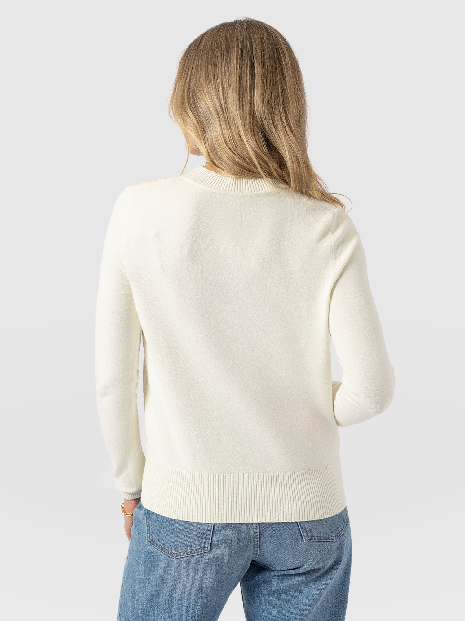 Wren Long Sleeve Knit - Cream - Women's Knitwears | Saint + Sofia? UK