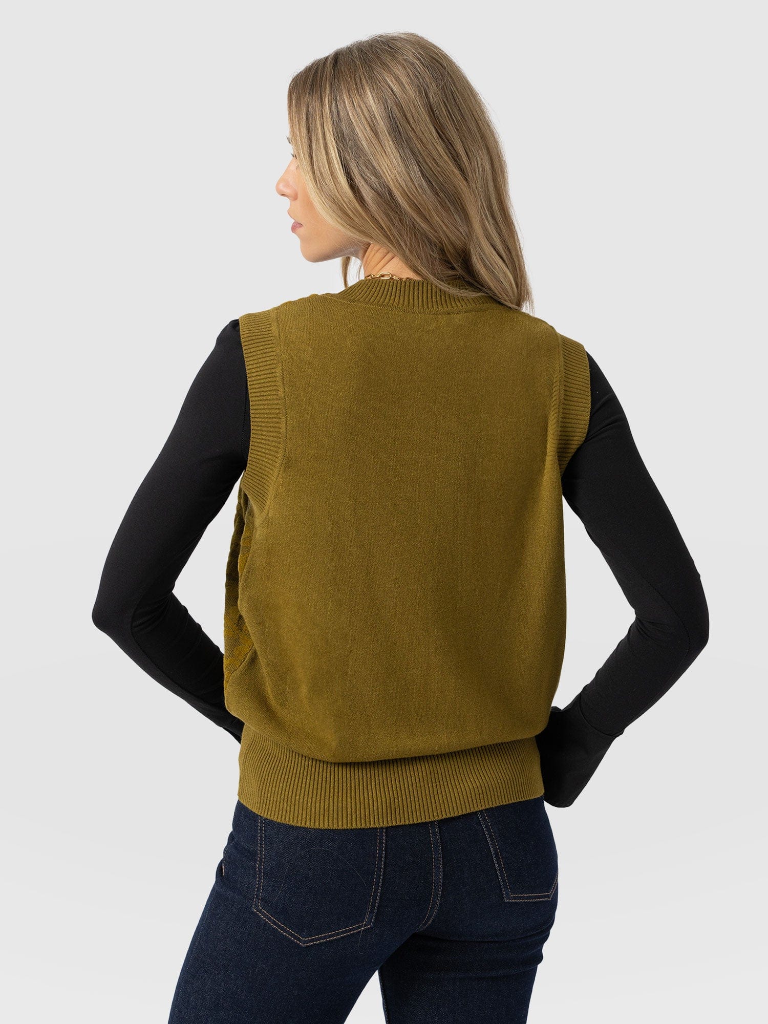 Wren Sleeveless Knit - Olive