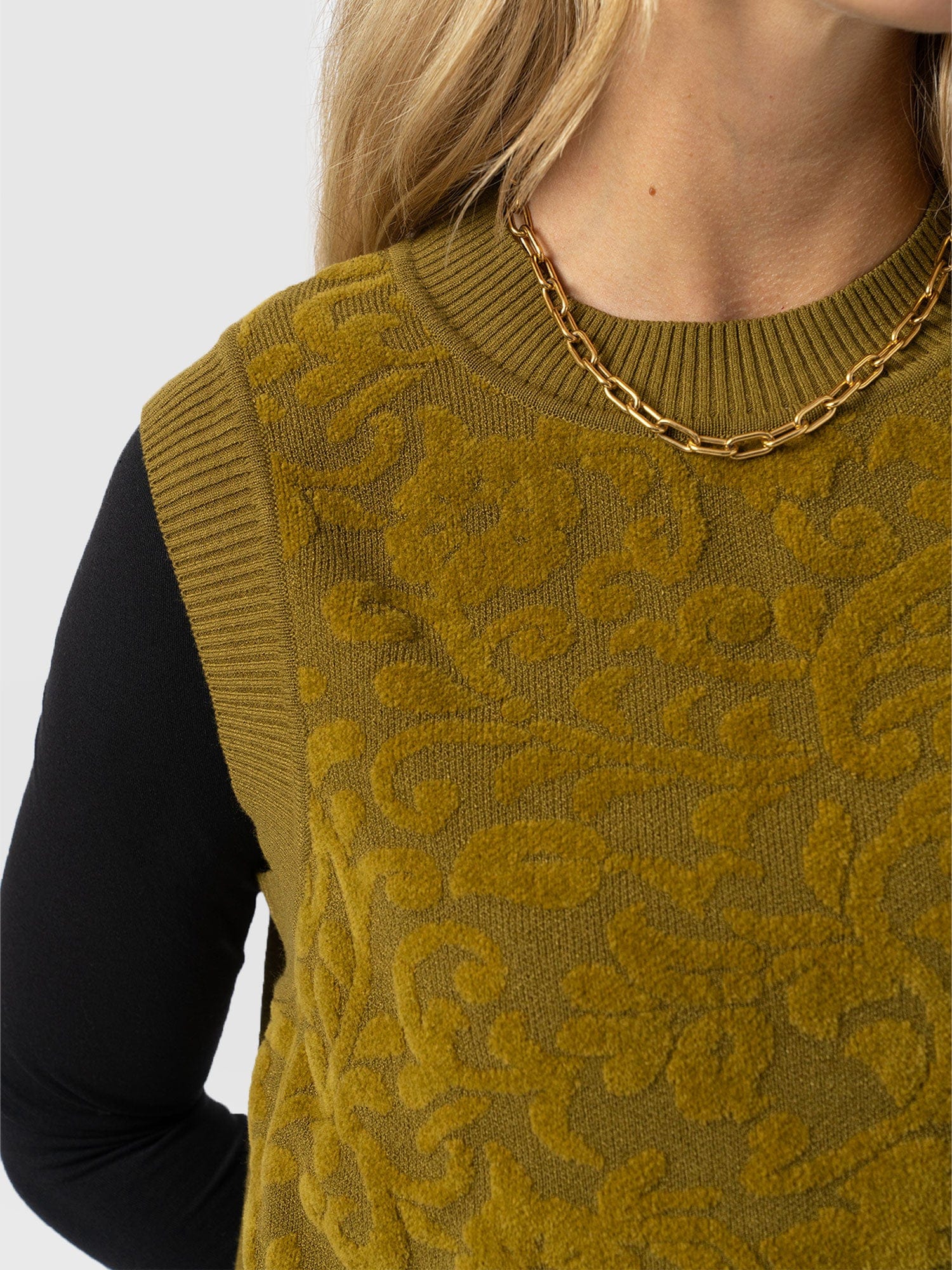 Wren Sleeveless Knit - Olive