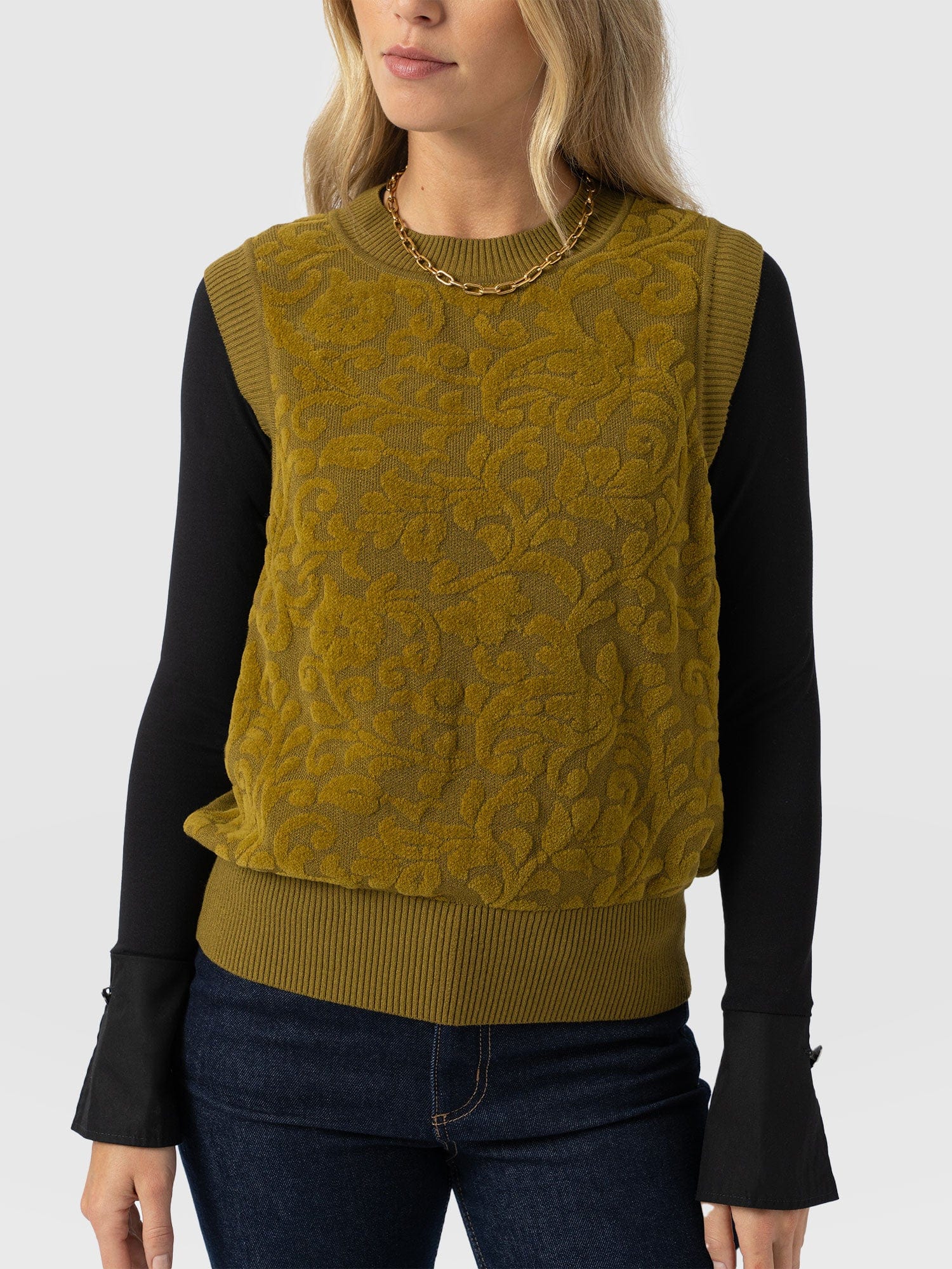Wren Sleeveless Knit - Olive