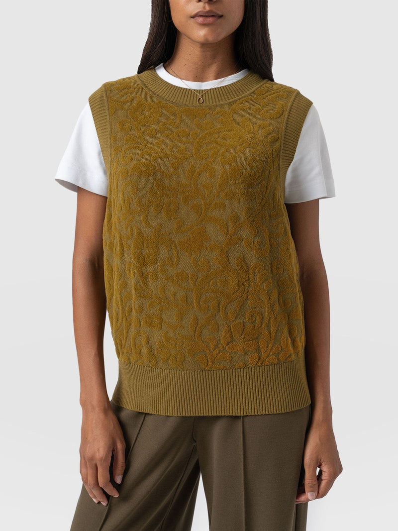 Wren Sleeveless Knit - Olive